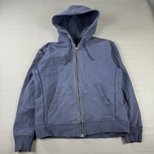 Vintage 90s Gap Full Zip Heavyweight Hoodie Sweatshirt Blue Mens Medium
