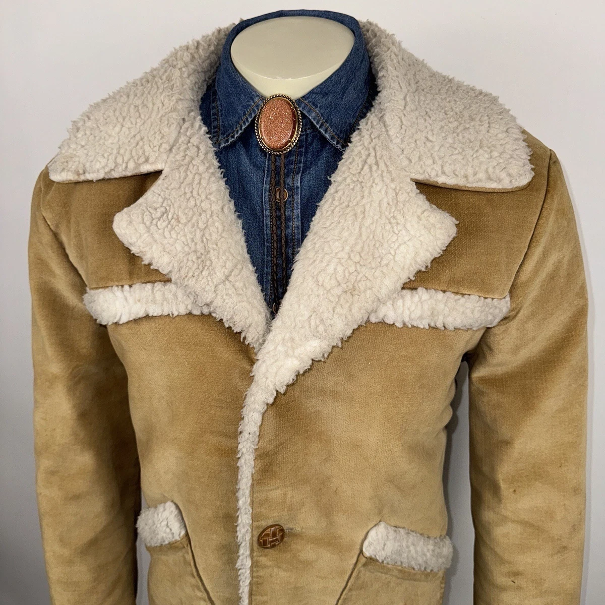 Vintage sherpa cheap coat