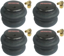 airmaxxx 2600 Air Bags (4) With 1/2" Hose Elbows Tow Assist Suspension Kit