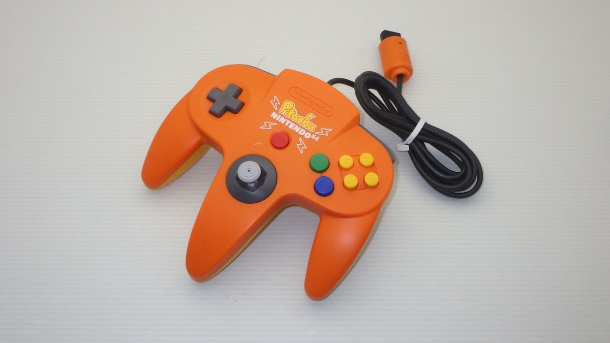 Official Nintendo 64 N64 Controller Pikachu Orange TESTED 14163