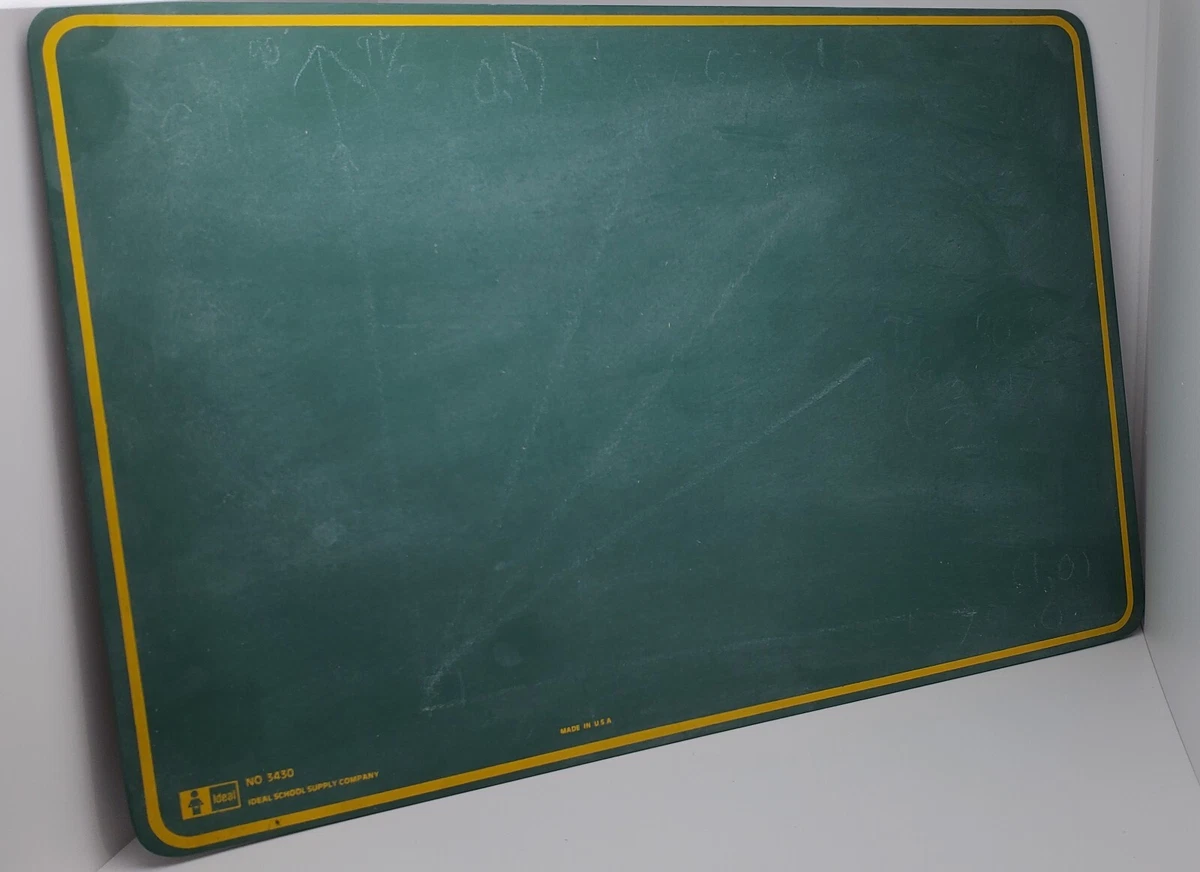 2 Pack VINTAGE GREEN CHALKBOARD IDEAL SCHOOL SUPPLY 18 X 11 1/2 NO 3430  USA