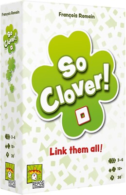 So Clover! Cooperative Party Word Game by Repos Production New Sealed Free Ship
