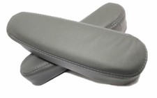 Seat Armrest Covers Real Leather For 04-10 Nissan Titan Gray - Pair Seat Armrest Covers Real Leather For 04-10 Nissan Titan Gray - Pair