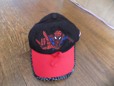 Universal Studios Kids Baseball Cap Hat Marvel Embroidered Spiderman Black Red 