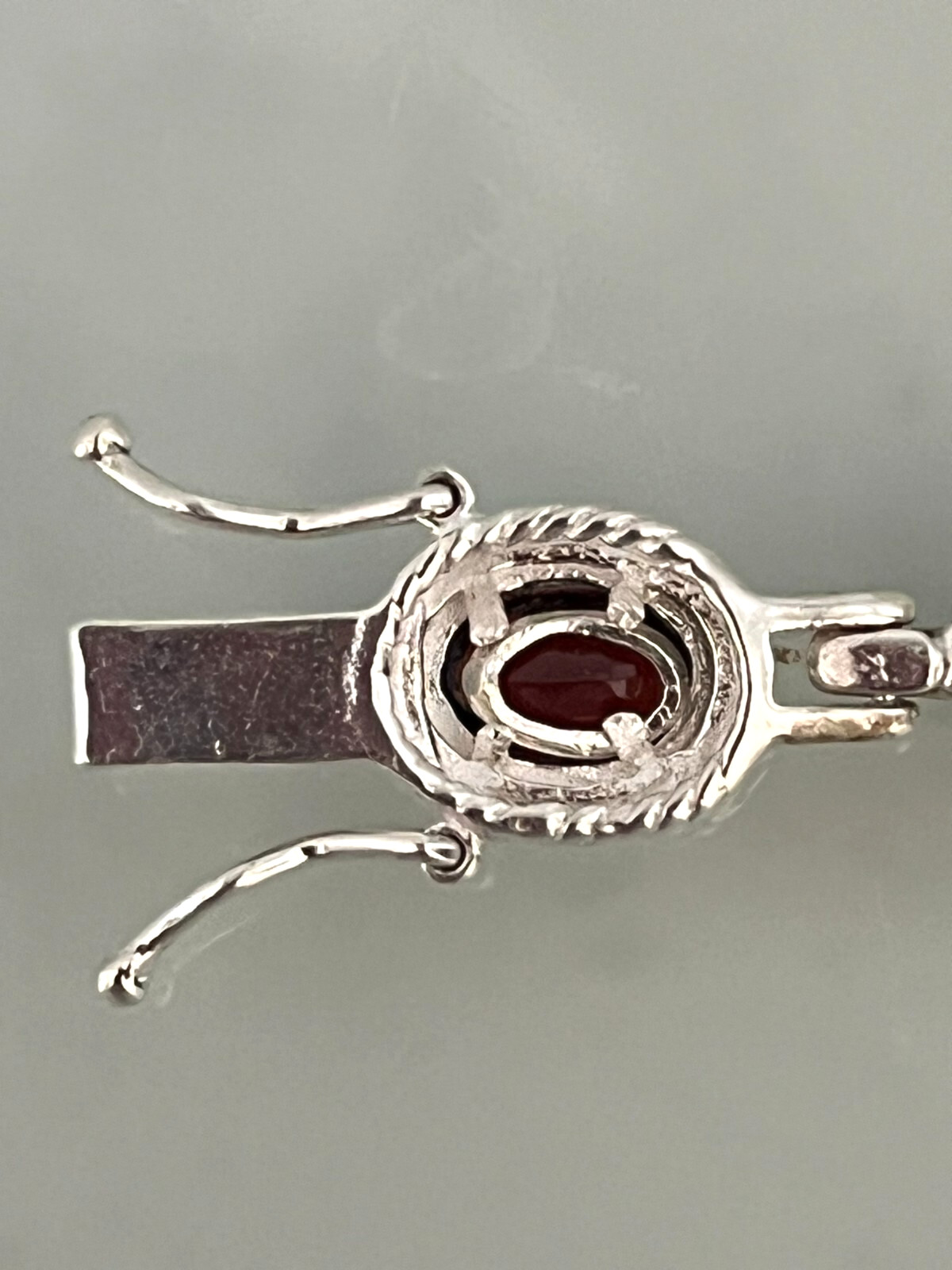 Sterling Silver Oval Multi-Gemstone Bracelet, 7" - image 6