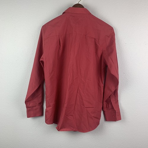 Camisa Top Orvis Para Mujer Talla 8 Manga Larga Con Botones Delanteros Rojo Sólido Carrera - Imagen 3 de 7