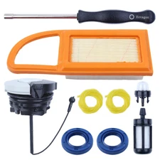 Air Fuel Filter Primer Bulb Kit For Stihl BR500 BR550 BR600 Backpack Leaf Blower