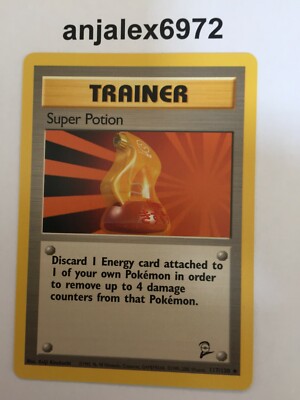 TOP Pokemon Karten 2.Generation Base Set Super Potion 117/130 NEAR MINT