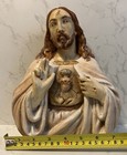 Vintage Jesus Bust Wall Art Religious Plaque Sacred Heart - Pre-Owned — photo 7