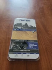 2-Pack TriLink S40 10" Saw Chain Poulan Husqvarna Echo John Deere 3/8" LP .050"
