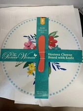 New The Pioneer Woman Hostess 13" Floral Cheese Board With 6" Knife Set