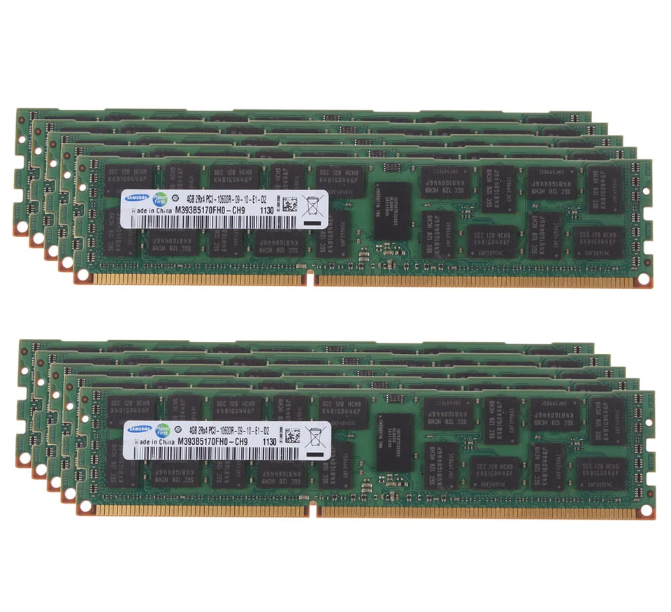 For Samsung 4x4GB DDR3 2RX4 PC3-10600R 1333MHzReg-DIMM ECCServer Memory RAM Lot - Image 3 of 4