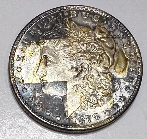 1878 S Morgan Silver Dollar $1 Absolutely Beautiful W/ Colorful Toning !!! #10
