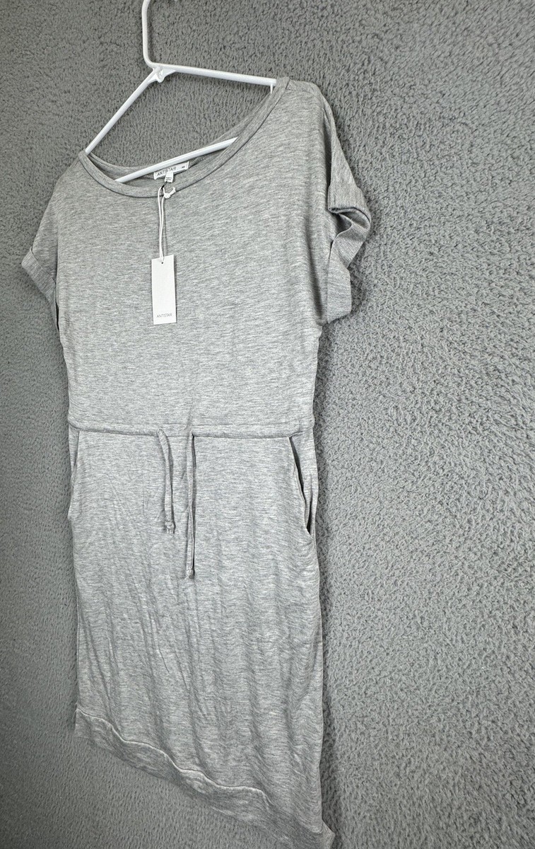 antistar t shirt dress Antistar Women's T-Shirt Dress Size S Grey V-Neck Star Print #p34-28