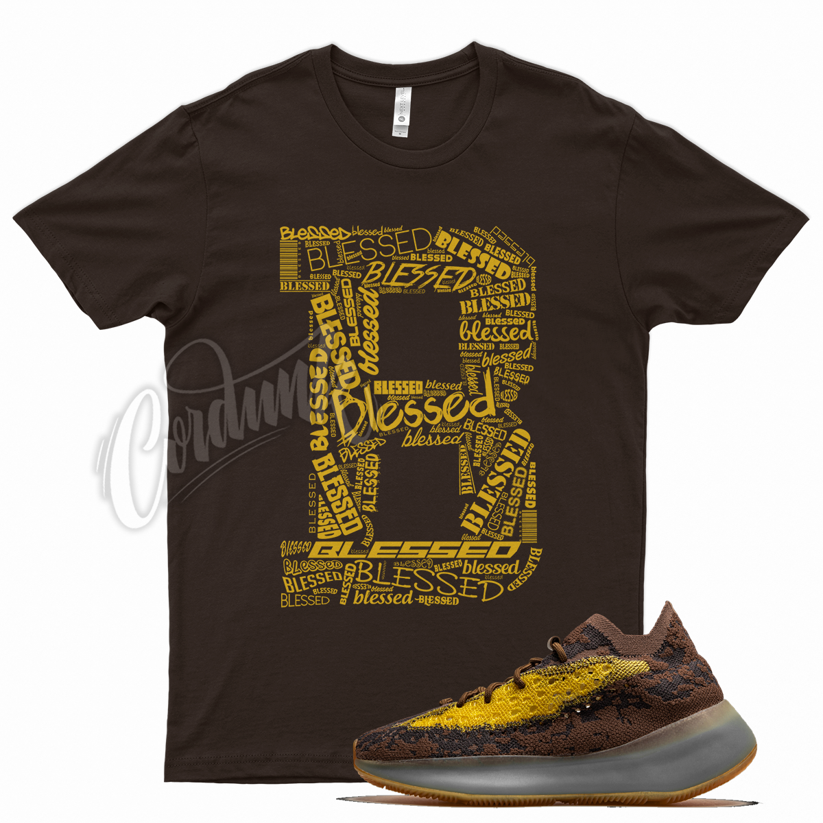 【IFYOUWANT】Motorcycle pigment TEE Brown BLESSED T Shirt for YZ 380 Lmnte Clay Mist Vanta 350