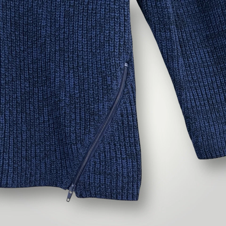 Suéter Nicki Minaj Mujer 3XL Azul Marino Grueso Tejido con Cremalleras Laterales Manga Larga Foto 3 de 4