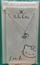Retro HELLO KITTY FASHION LUCK NECKLACE VTG NIB Rare Silver Tone Horseshoe D28d