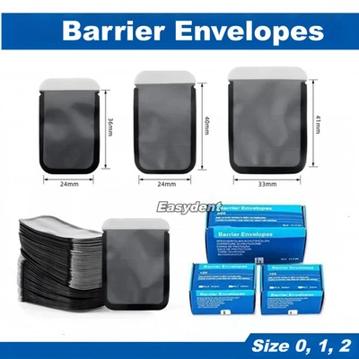 500Pcs Dental Barrier Envelopes SIZE #0 /#1 /#2 for X-Ray ScanX Phosphor Plates - Photo 1/4