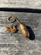 Rare Vintage Bullet Sewing Kit Key Chain Austrian Gold Tone Travel 💕