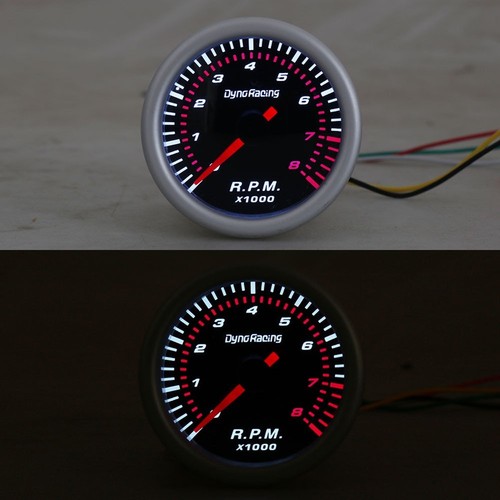 Professional Grade 2'' 52mm Car White LED Tachometer for Automotive Use - Picture 12 of 12