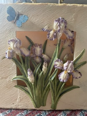 Wall Art 3D Iris and Butterfly Wall Decor