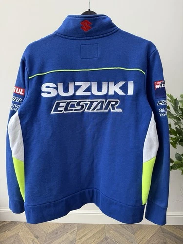 Vintage Suzuki MotoGP Team Jacket Mens Blue Full Zip Racing Motul Logo image 13