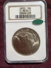 Super Rare 1925 Peace Dollar NGC MS 64 CAC Fatty Case Nearly Full Holo Sticker