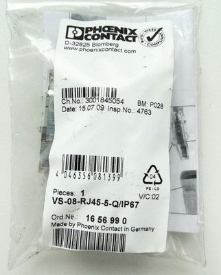 Phoenix-Contact RJ45-Steckverb. IP67 - CAT5e VS-08-RJ45-5-Q/IP67 -unused/OVP-