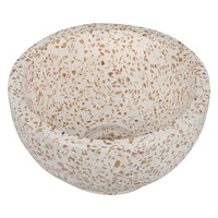 Differnz River Waschbecken 25 Cm - Aufsatzwaschbecken Terrazzo Beige - Waschbeck
