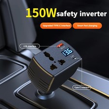 150W Car Power Inverter 12V to 220V DC to AC Converter USB Charger Adapter