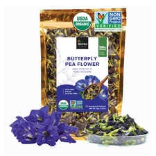 INCAS 100% USDA Organic Butterfly Pea Flower 1.76 oz 150+ Cups DIRECT FROM SO...