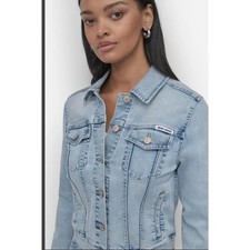 NWT DKNY Womens Trucker Denim Jacket. Size XL. Retails 89