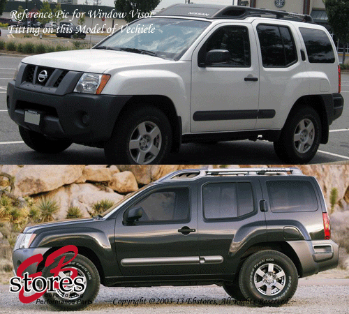 For Nissan Xterra 2005-2016 Outside-Mounted Deep Black JDM Window Visors 4pcs - Bild 4 von 4