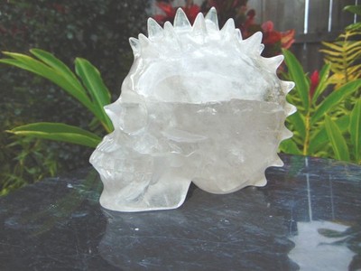 Quartz carved Skull from Skullis