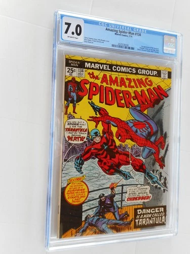 Amazing Spider-Man #134 CGC 7.0 OW/W 1stTarantula, 2nd Punisher, Marvel Stamp