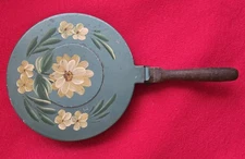 Vintage Silent Butler/Crumb Catcher - Toleware - Hand painted