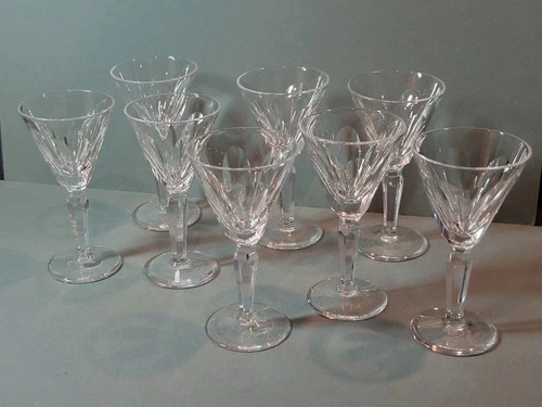 8 Vintage Waterford Sheila Cordial Glasses 3 7/8"