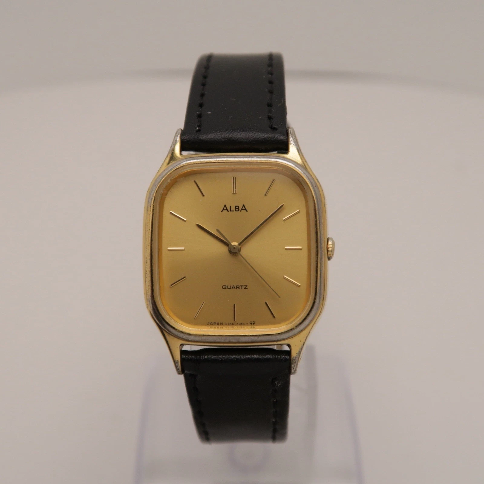 SEIKO ALBA V306-5140 Gold Tone Analog Quartz Vintage Watch W282 *WORKING