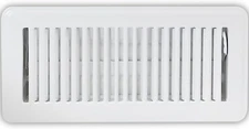 EZ-FLO 4x12 Floor Register Vent Cover, Steel HVAC Diffuser, White, 61605