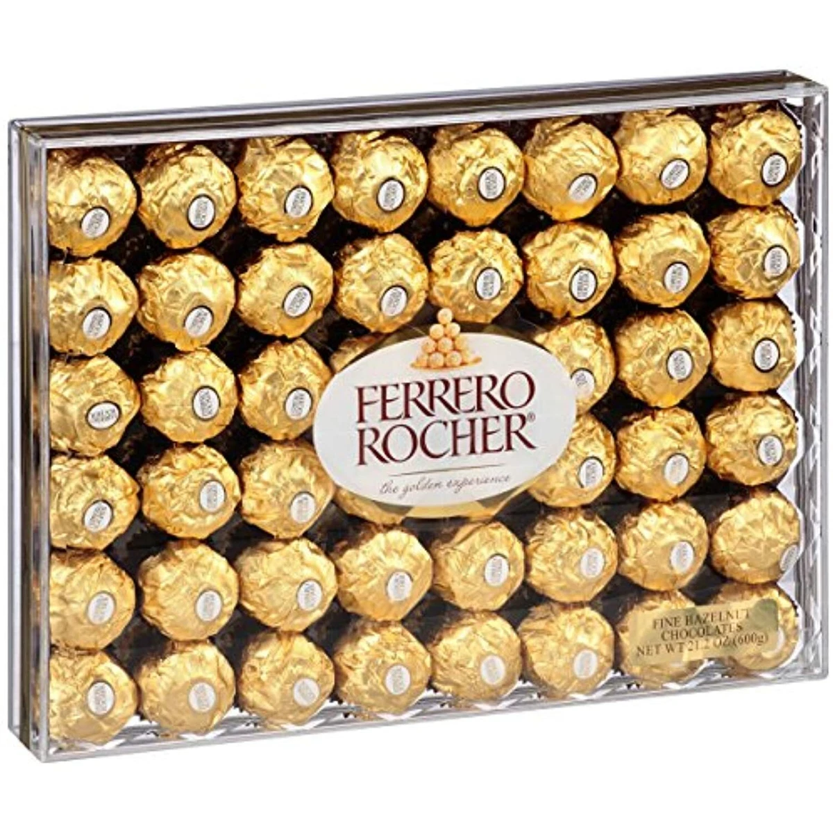 Chocolate Candy Gold Wrap Ferrero Rocher, 48 Count, Christmas Wrap