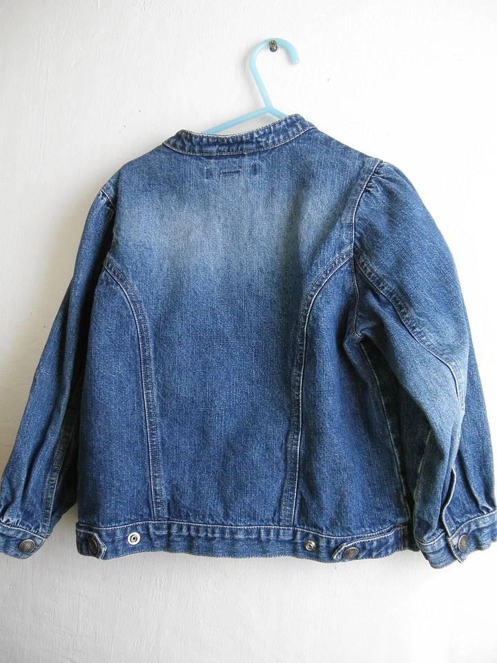 Vaquero Country Western Rodeo Azul Denim Algodón Jean Chaqueta Remache Plateado A Presión 5 Foto 4 de 4