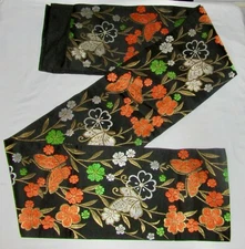 Embroidered Floral and Butterflies Table Runner (160 in x 10 1/4 in) Festive