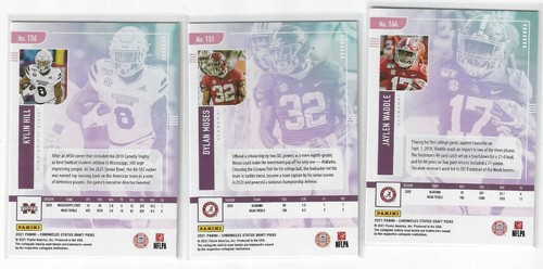 2021 Panini Chronicles Status Draft Picks Football 3 Card Rookie Lot Incl. Hill - Picture 2 of 2