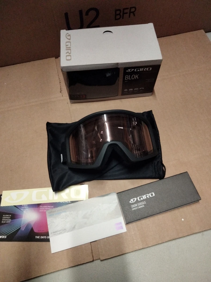 Giro Blok Adult Snow Goggles Black Wordmark Vivid Apex eBay
