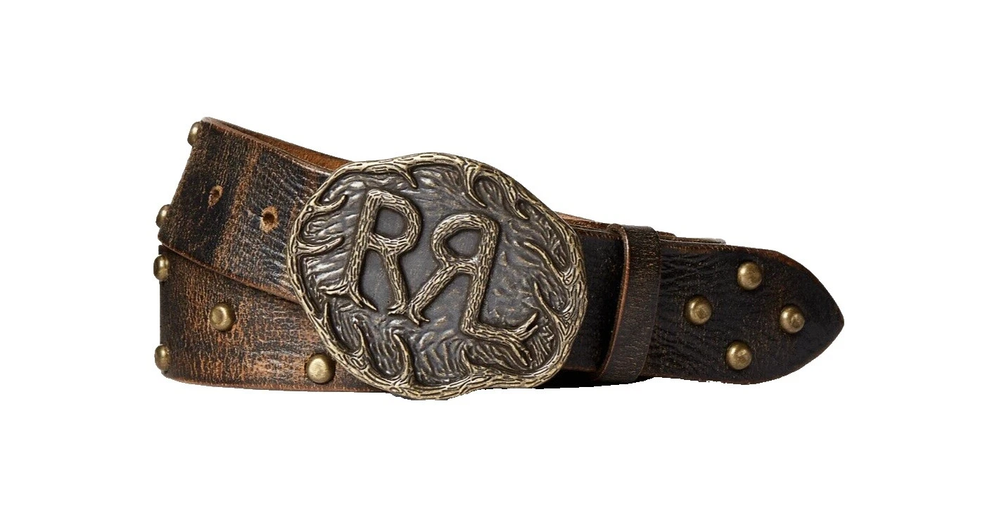 RRL Leather Brown Belts for Men