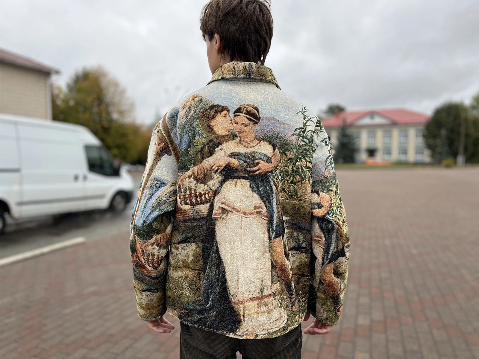 Tapestry Jacket Floral Print With Love Unique Design