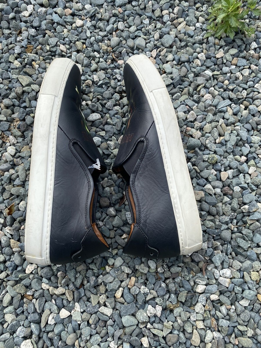 Givenchy Army Skull Slip-On Leather Skate Sneaker - Black
