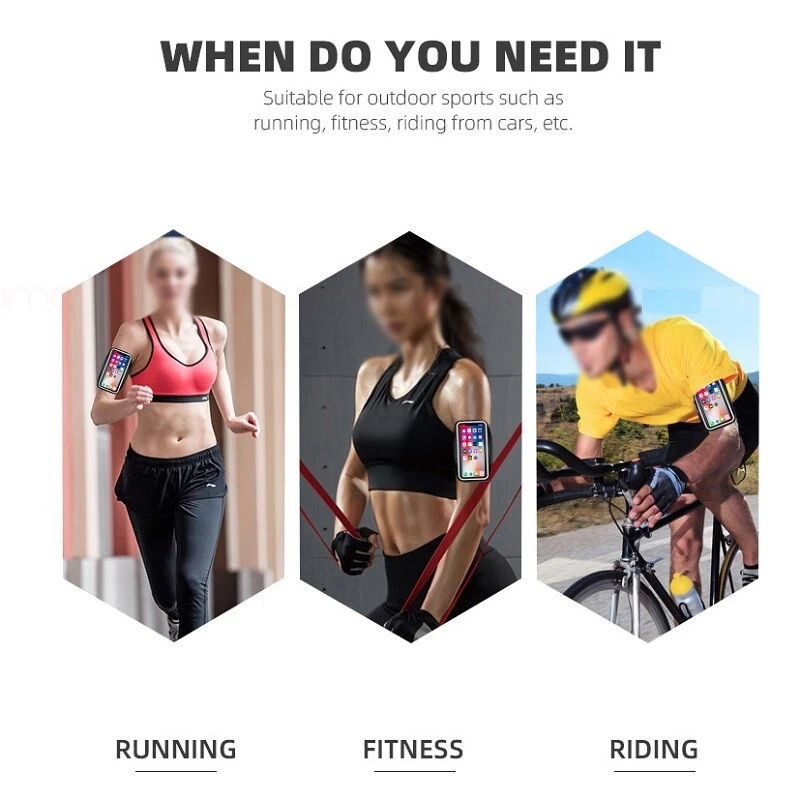 For Huawei P 9 20 30 40 Pro Mate 10 20 Running Waterproof Armband Phone Holders - Image 2 of 4