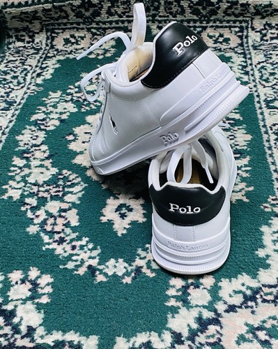 Polo Ralph Lauren Men/Unisex Court Vulc White Leather Sneakers. Sz 11US .NWT