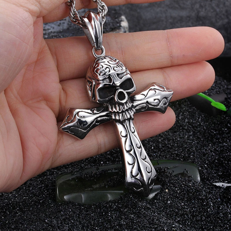 Biker cross necklace clearance